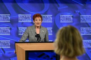 Trash talking: Pauline at the Press Club